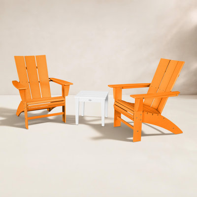 POLYWOOD® Modern Adirondack 2-Person Patio Seating Group