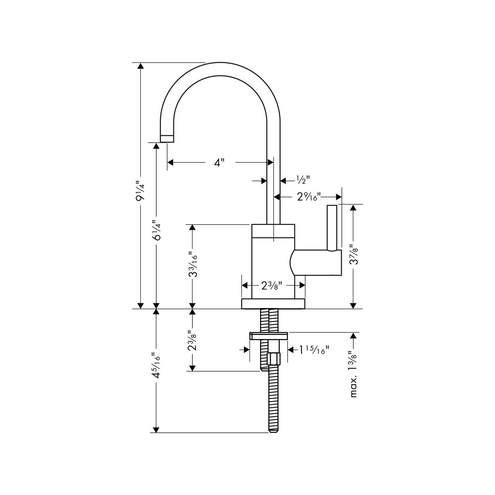 Talis S Pull Down Cold Water Dispenser, Chrome