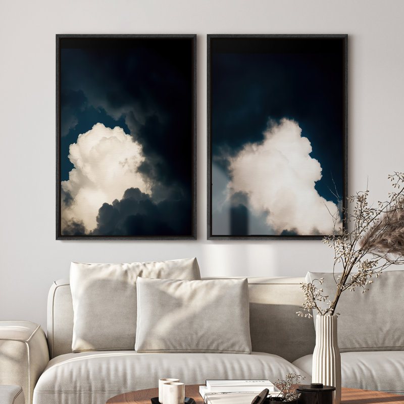 Framed Canvas Wall Art, Vintage Abstract Wall Canvas Prints 24"x36", 36" H x 24" W, Black