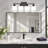 24" 4-Light Black Bathroom Vanity Light with White Shade, Rustproof Wall Sconce-245834239-245834214