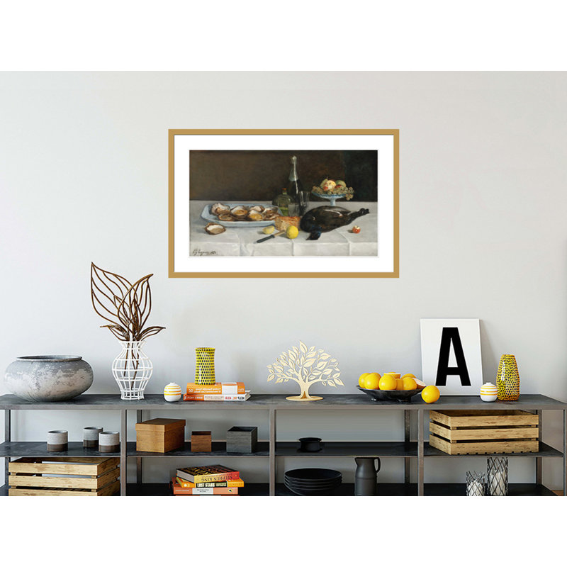 «Still Life with Oysters» par VMFA - Reproduction giclée encadrée, H 26,71 po x l 41,5 po
