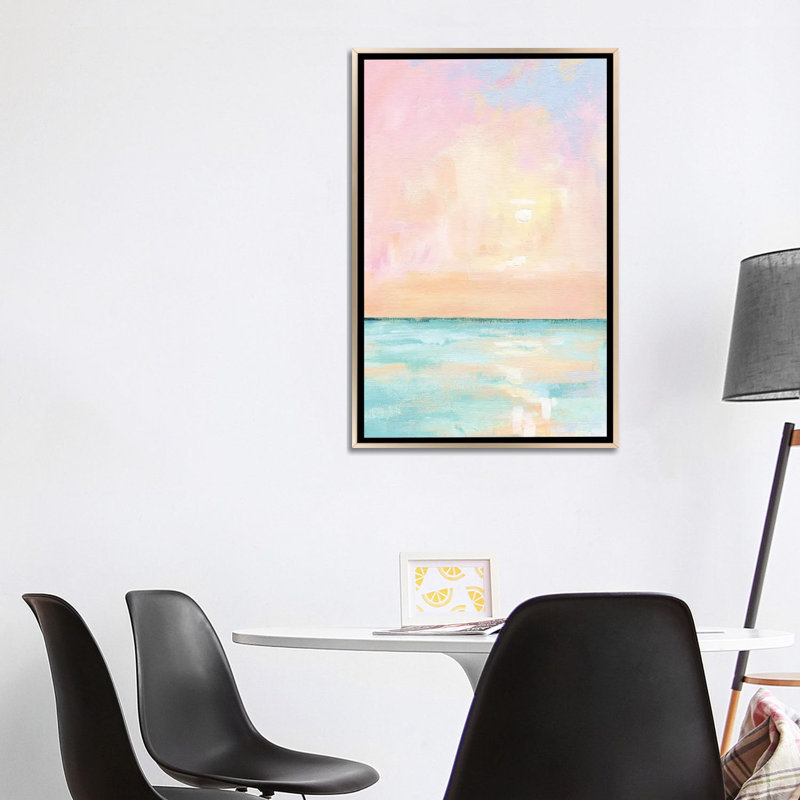 «Pastel Florida Sunset», reproduction d'art sur toile encadrée, H 40 po x l 26 po, Reproduction encadrée sans toile tendue