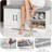 39.4" Hoe Bench With Padded Seat Cushion And Storage Entryway Bench With 2 Doors And   Side   Adjustable   Shelf