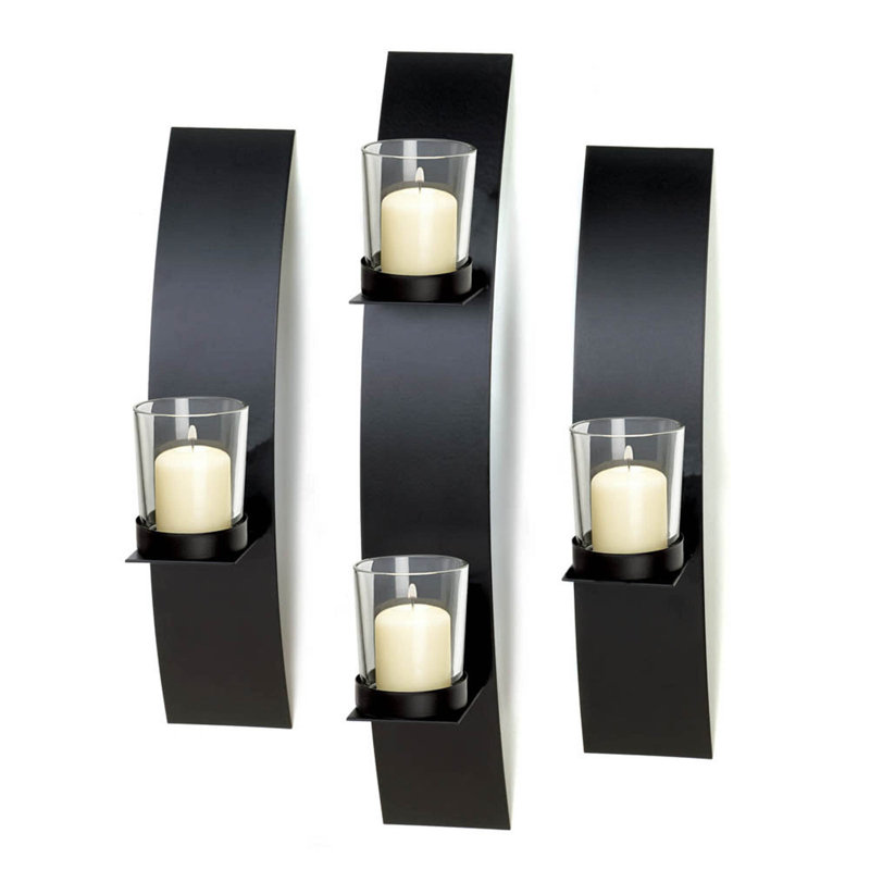 Applique murale contemporaine trio | Luminaire moderne en fer 3 lumières