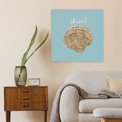 «Unwind Seashell», art abstrait de paysage côtier