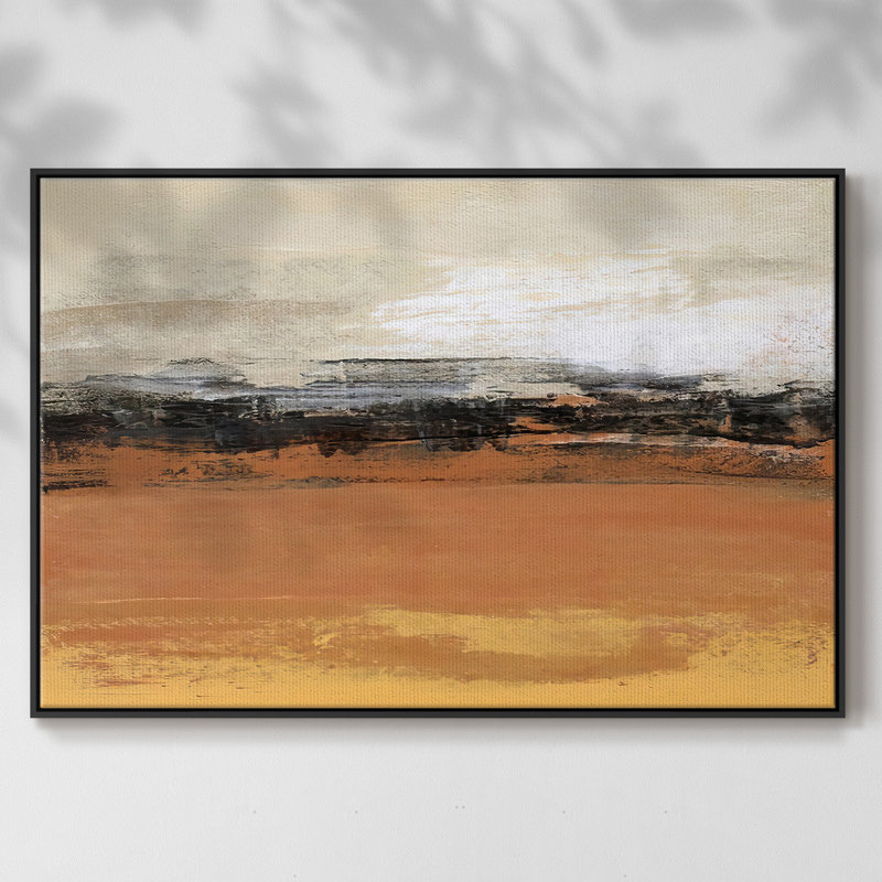 «Bridges Ochre I», reproduction sur toile, H 27 po x l 41 po x P 2 po, Noir
