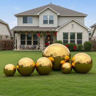 Boule miroir en PVC pour jardin