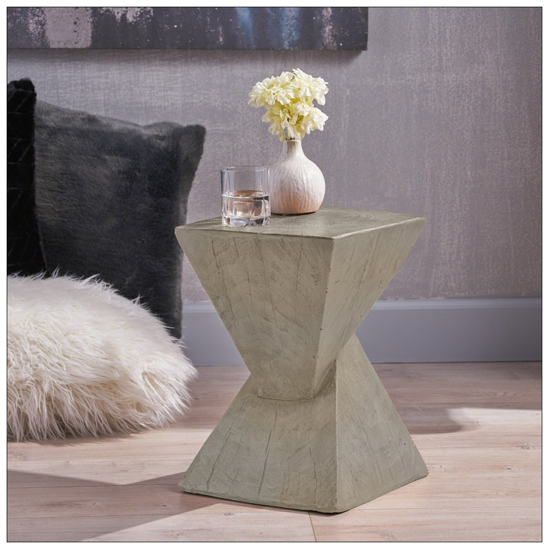 TABLE D'APPOINT GEOMETRIC MGO, COULEUR GRIS CLAIR, Gris clair