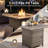 High Back Outdoor Furniture With 6-Inch Extra Thick Cushions, Patio Furniture Set With Fire Pit Table & Swivel Chairs, 8PCS Wicker Conversation Set For Yard, Deck, Poolside-1217993066-1217993060