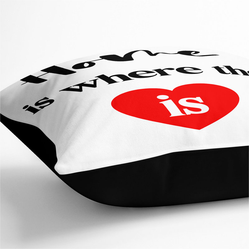 Square Cushion, Black, 55cm H x 55cm W x 20cm D
