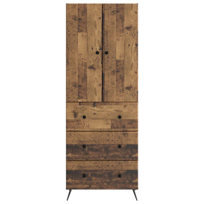 Cabinet Set 2 Pcs Engineered Wood Storage Organizational Unit Office