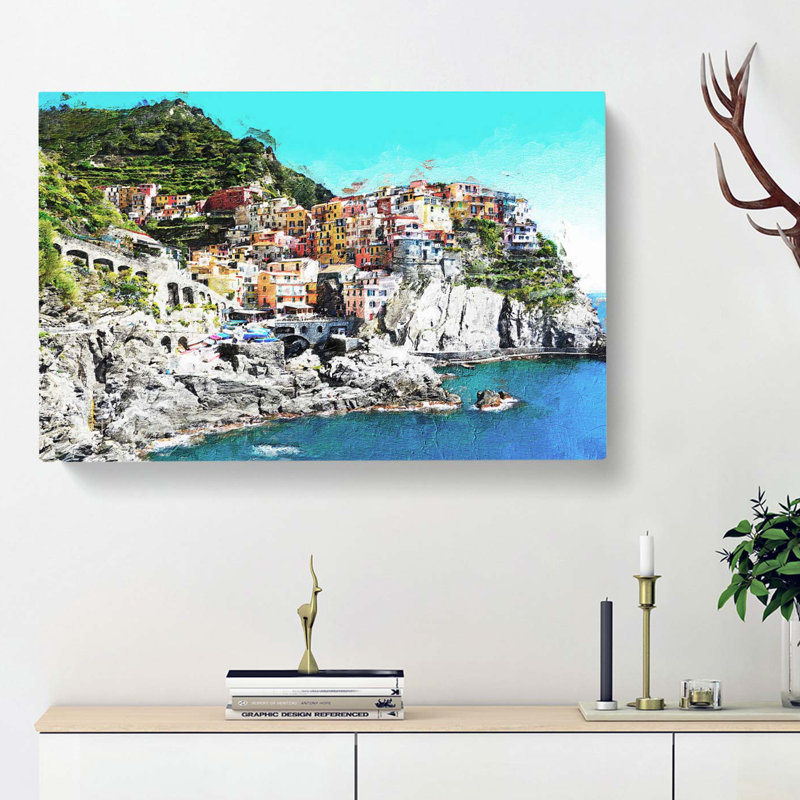 Cinque Terre In Italy - Wrapped Canvas, 35cm H x 50cm W x 3cm D