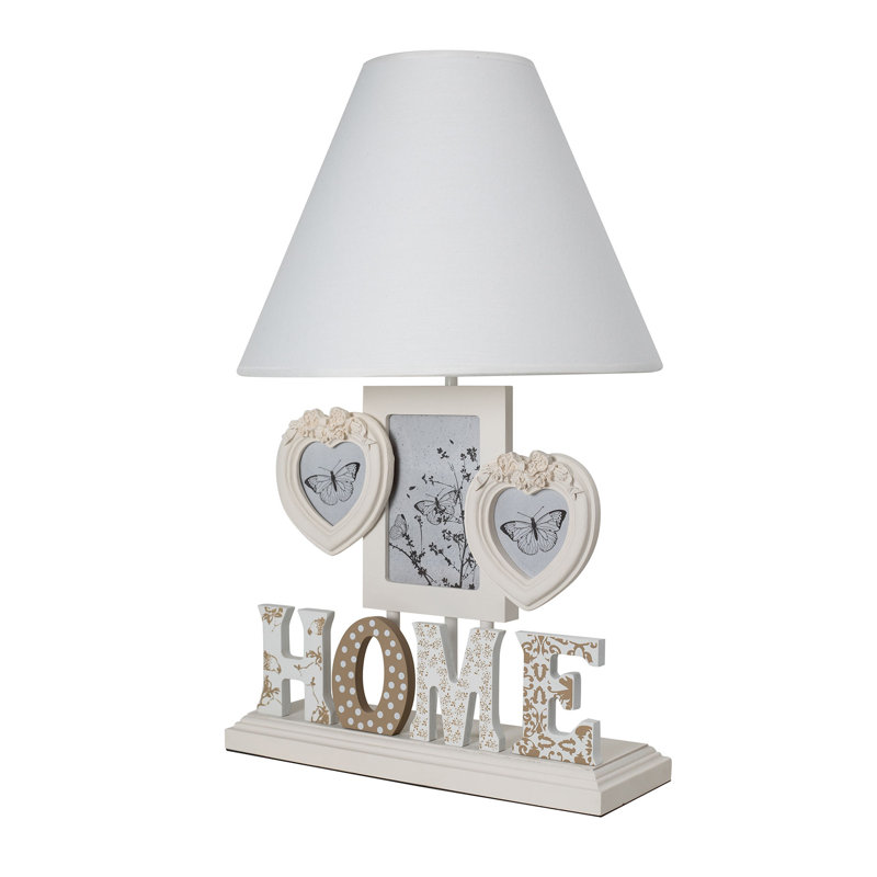 Lampe de table 20 po Gaitani, Brun, Blanc