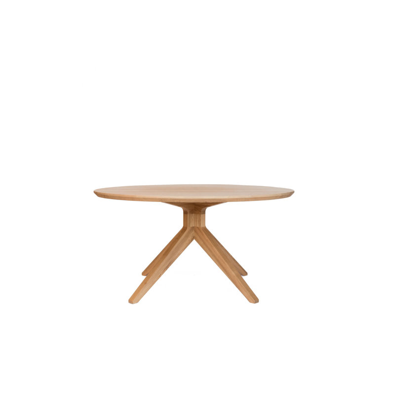 Cross Round Solid Oak Dining Table