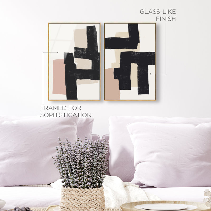 Nowhere Set High-Gloss Frameless Acrylic Glass Wall Art Abstract Print by Oliver Gal, Ready to Hang, 10 x 15, 17"H x 25"W