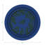 Sous-verres ronds en cuir vert et bleu-1817219234