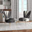 Chaise d'appoint rembourrée en velours Mid-Century Minimalistic Roller II