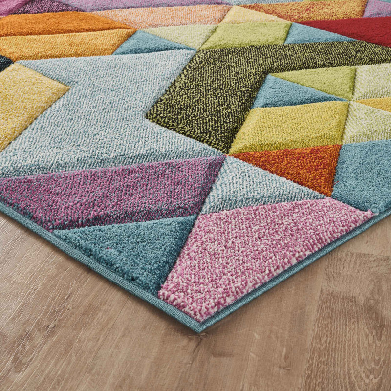 Dearron Geometric Shapes Area Rug, 160 x 230 cm (Rectangular)
