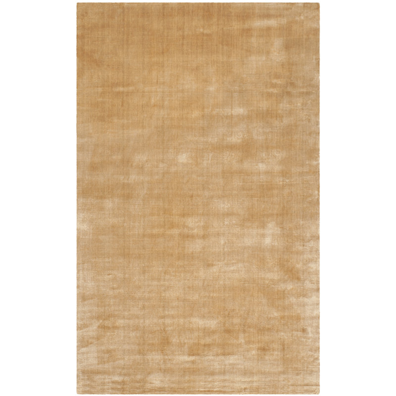 Borst Hand Loomed Viscose Area Rug, Rectangle 4' x 6'
