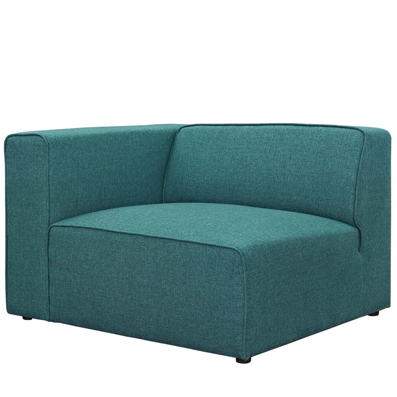 Ensemble de canapé modulaire en tissu 7 pièces Mingle par Modway, Tissage bleu sarcelle
