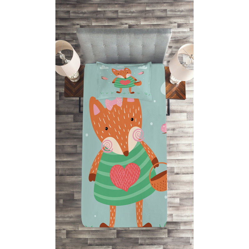 Polyester Coverlet, Twin Bedspread + 1 Sham