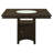Sophisticated 5-Piece Set - Square Counter Height Dining Set Cappuccino, Designed For Style And Comfort Fathema 5-Piece Square Counter Height Dining Set Cappuccino