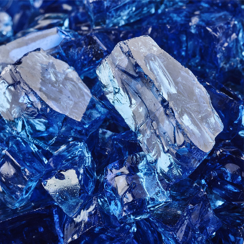 10 Lb. Fire Glass, Cobalt Blue