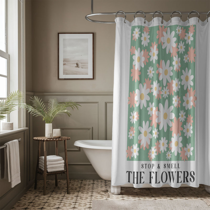 Towland Floral Shower Curtain, H 74 po x l 71 po