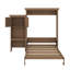 Grand lit escamotable avec plusieurs tablettes de rangement-1801604395