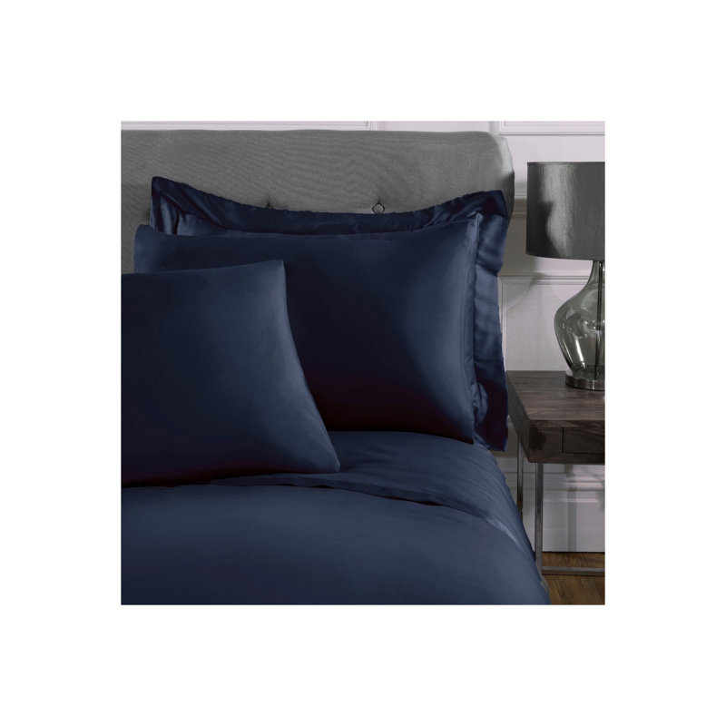 Felissa Sateen Machine Woven Housewife Pillow Case, Navy