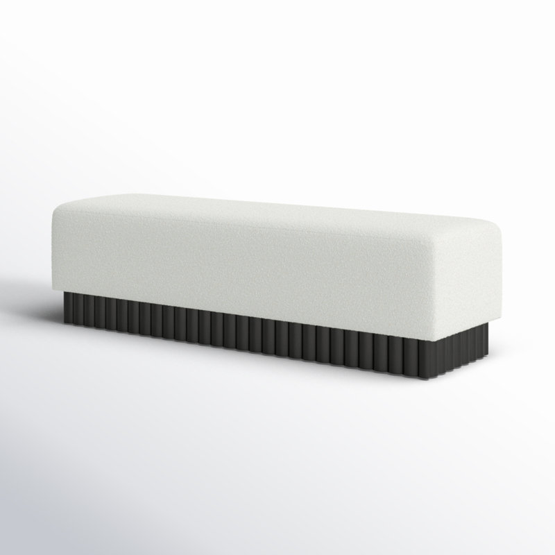 Peridot Upholstered Bench, Black