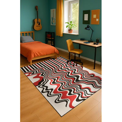 Habib Cotton Washable Striped Indoor / Outdoor Rug