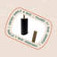 Porte-brosse de toilette arqué en métal avec base lestée et poils en silicone Acento, noir mat et or-126150893