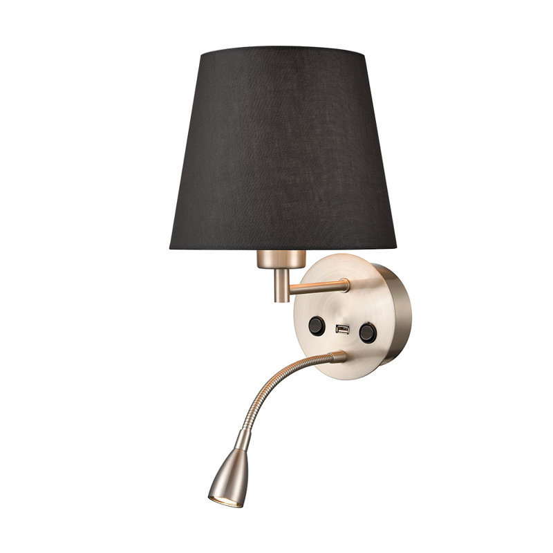 Cogdell LED Armed Sconce, Black