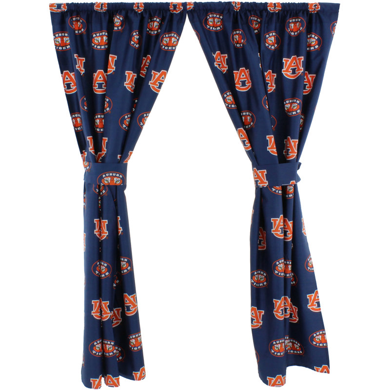 NCAA Semi Sheer Curtain Pair, 42" W x 63" L