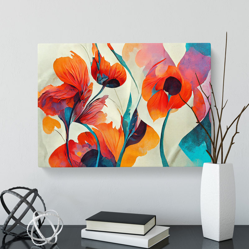 Artistic Floral - Wrapped Canvas, 35cm H x 50cm W x 3cm D