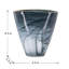 Vase en verre Smoky Black Swirl