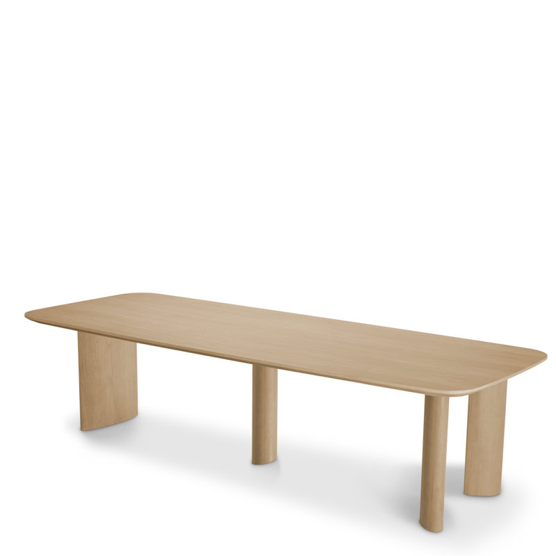 Dining Table Harmonie L Natural Oak Veneer - Legs, Oak Wood