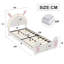 Fun Rabbit-Shaped Single Children's Bed, Upholstered Platform Bed Frame With LED And Headboard, Princess Bed Frame With Slats, White(90×200Cm)-475857062