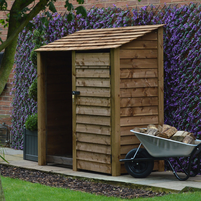 6ft. x 3ft. Log & Tool Store, Double Bay Multi Store, Rustic Brown