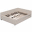 Lit plateforme double tapissier avec USB et lit gigogne simple-830826912