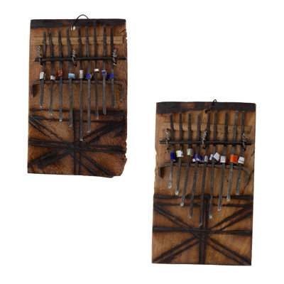 Ensemble de 2 figurines suspendues piano Kalimba