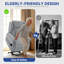 Fauteuil inclinable électrique Power Lift avec massage et tissu d'ameublement en chenille-1995826003