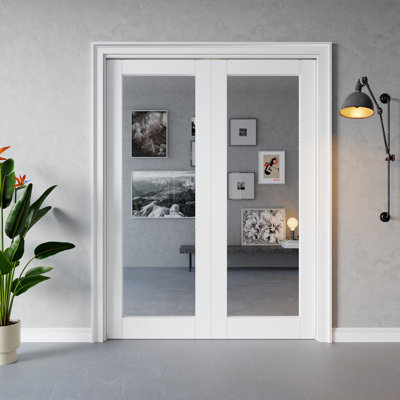 Porte intérieure coulissante avec miroir