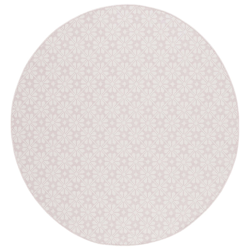 Msr400 Performance Geometric Indoor/Outdoor Area Rug, Round 6'5"