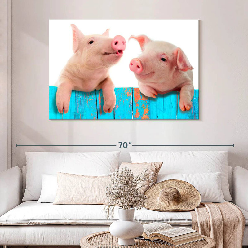 Fence Pigs, 32" H x 48" W