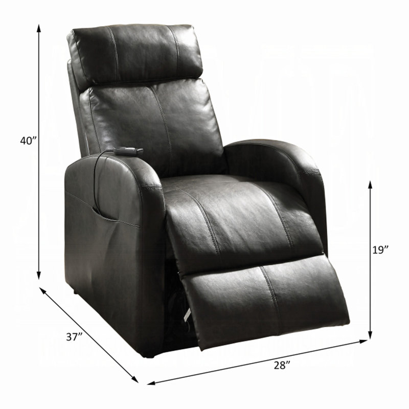 Brown Synthetic Leather Power Motion Recliner W/Lift, Brown