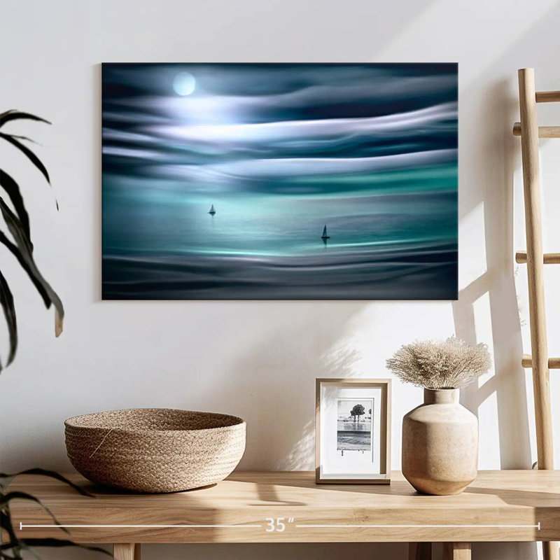 Sailing By Moonlight, 16" H x 24" W