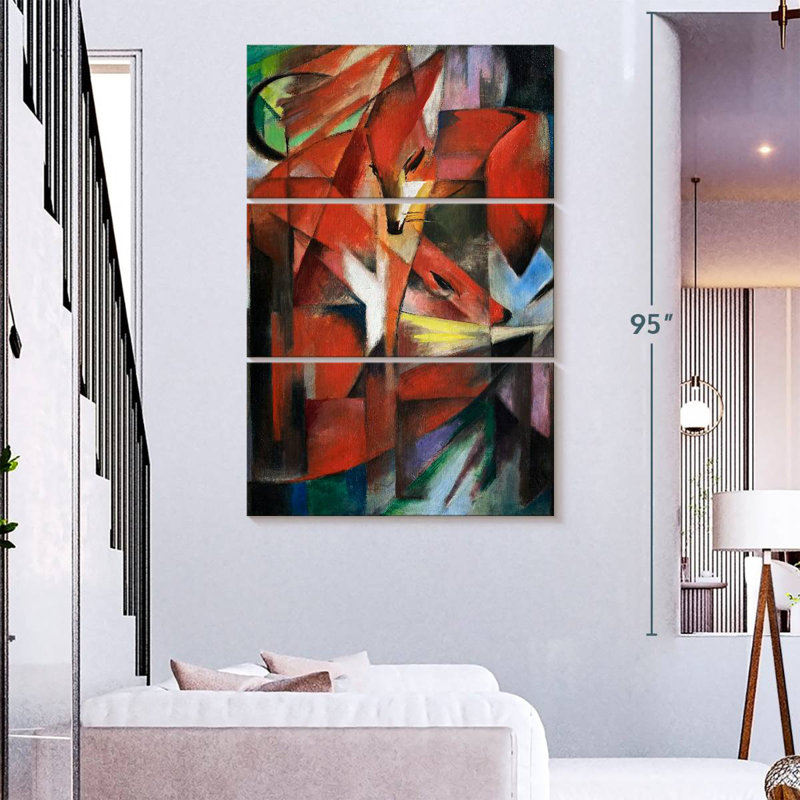 Brampt The Foxes 1913, 74" H x 48" W
