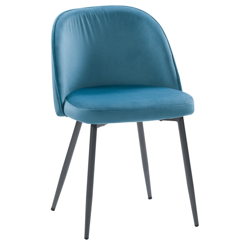 Chaise d'appoint en velours Steller, Bleu